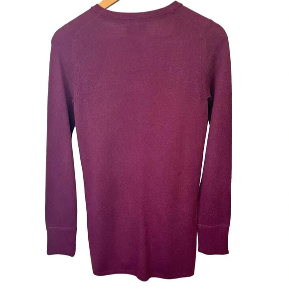 Burberry Brit 100% Cashmere Purple Wine Cardigan Sweater Women's XS - Picture 6 of 11